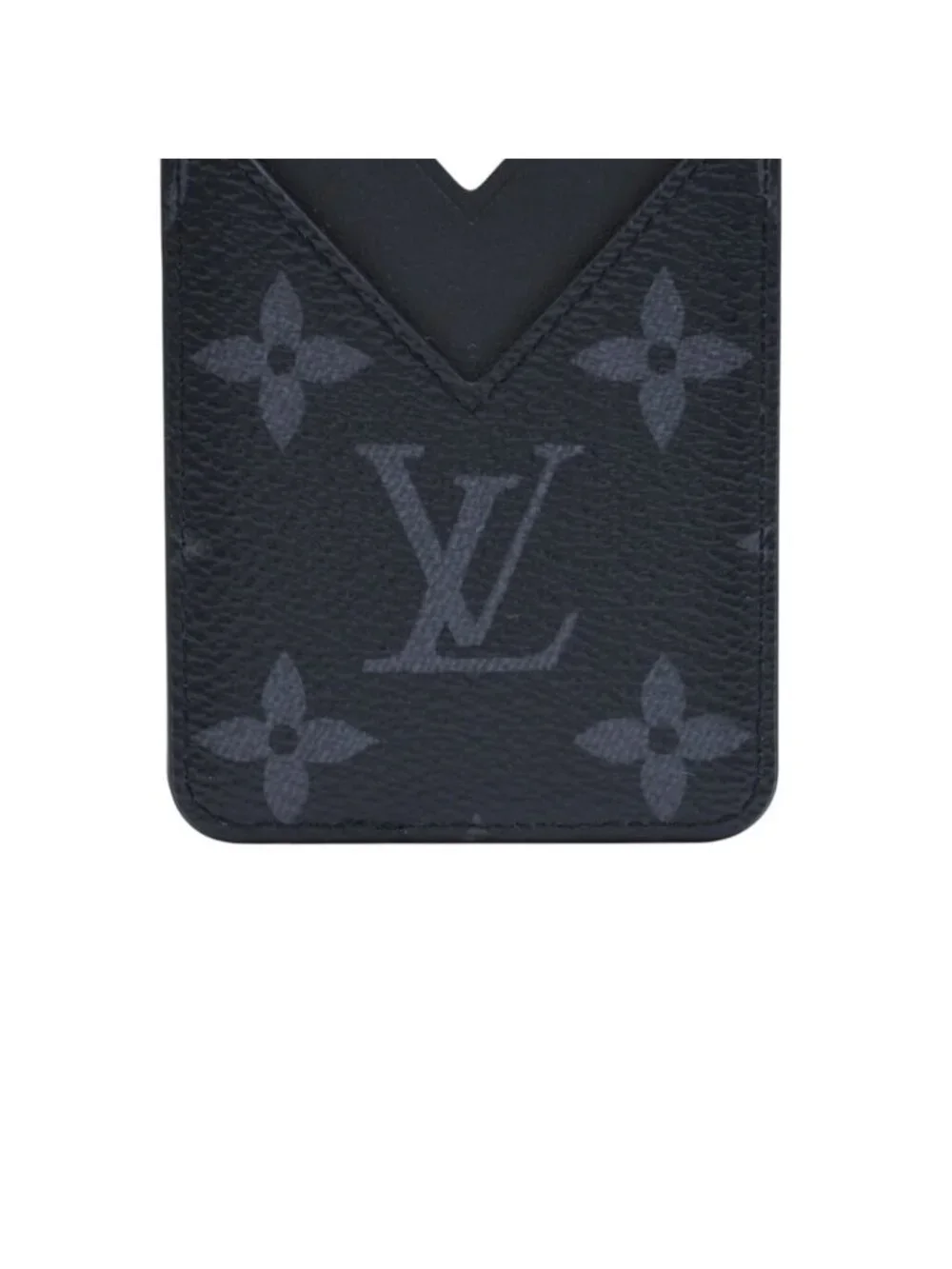 Louis Vuitton Card Case Magnet Monogram Eclipse Black Gray